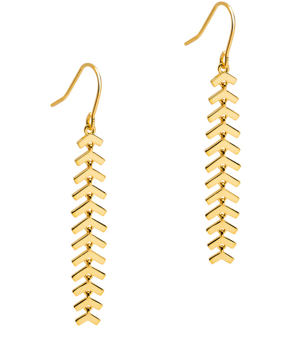 Gift Packaged 'Trudy' 18ct Yellow Gold Plated 925 Silver Minimalist Drop Earrings