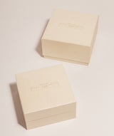 Gift Packaged 'Perdita' 925 Silver & Cream Gemstone Drop Earrings
