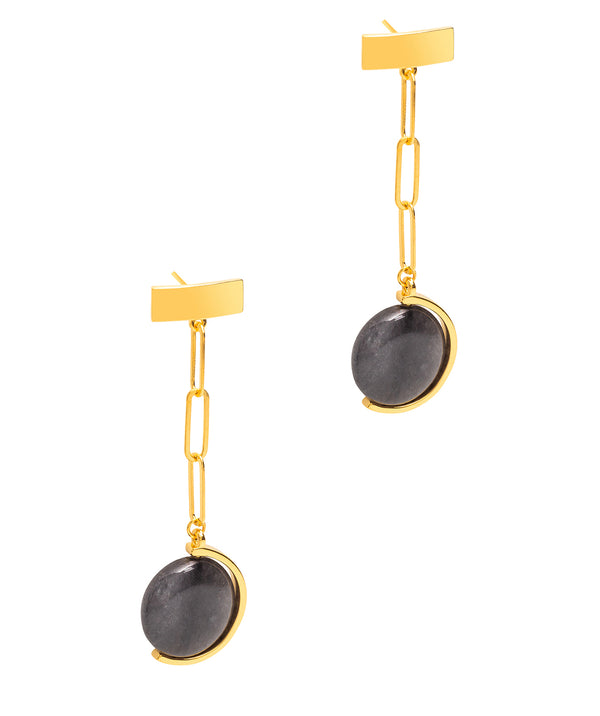 Gift Packaged 'Lucille' 18ct Yellow Gold Plated Sterling Silver & Gemstone Drop Earrings