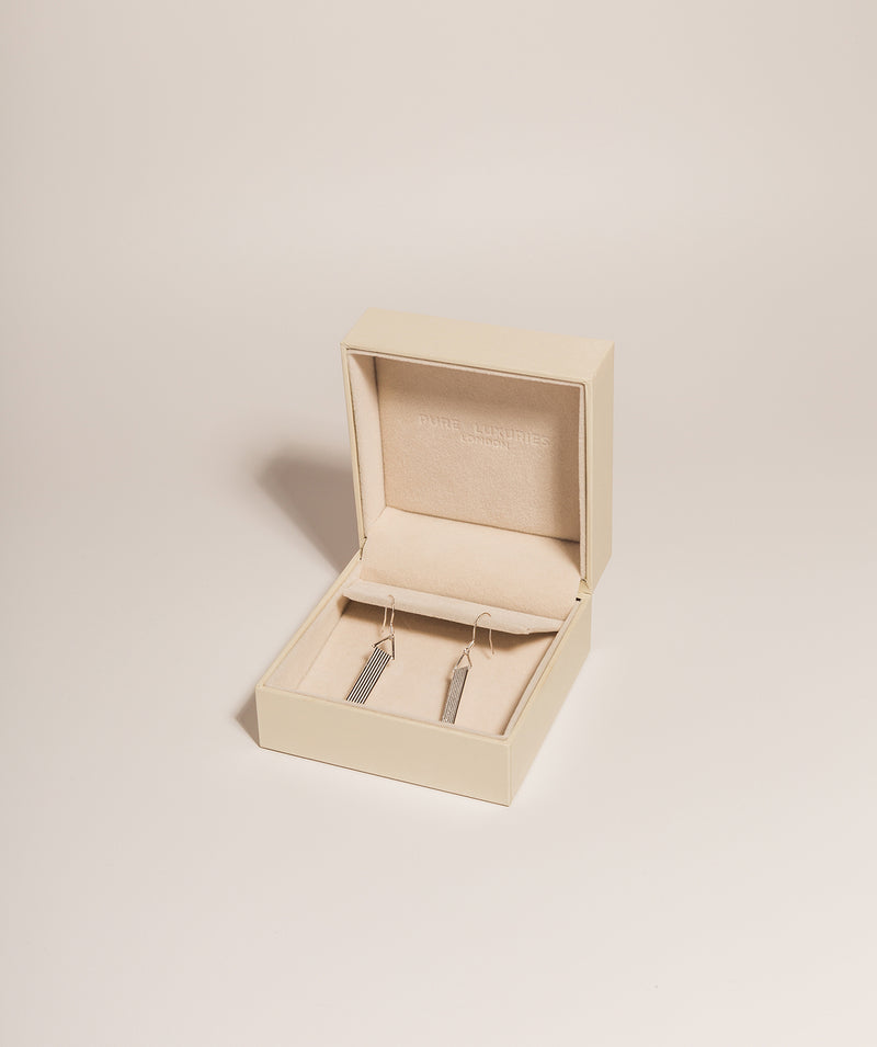 Gift Packaged 'Wendy' 925 Silver Geometric Drop Earrings