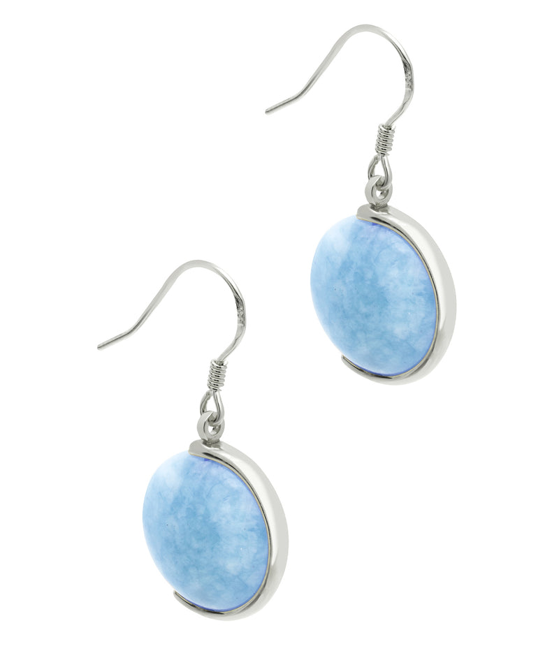 Gift Packaged 'Mattea' 925 Silver & Blue Gemstone Drop Earrings