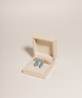 Gift Packaged 'Mattea' 925 Silver & Blue Gemstone Drop Earrings
