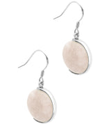 Gift Packaged 'Mattea' 925 Silver & Cream Gemstone Drop Earrings