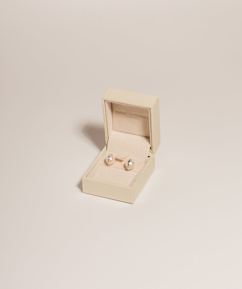 Gift Packaged 'Sadie' 925 Silver Freshwater Pearl Earrings