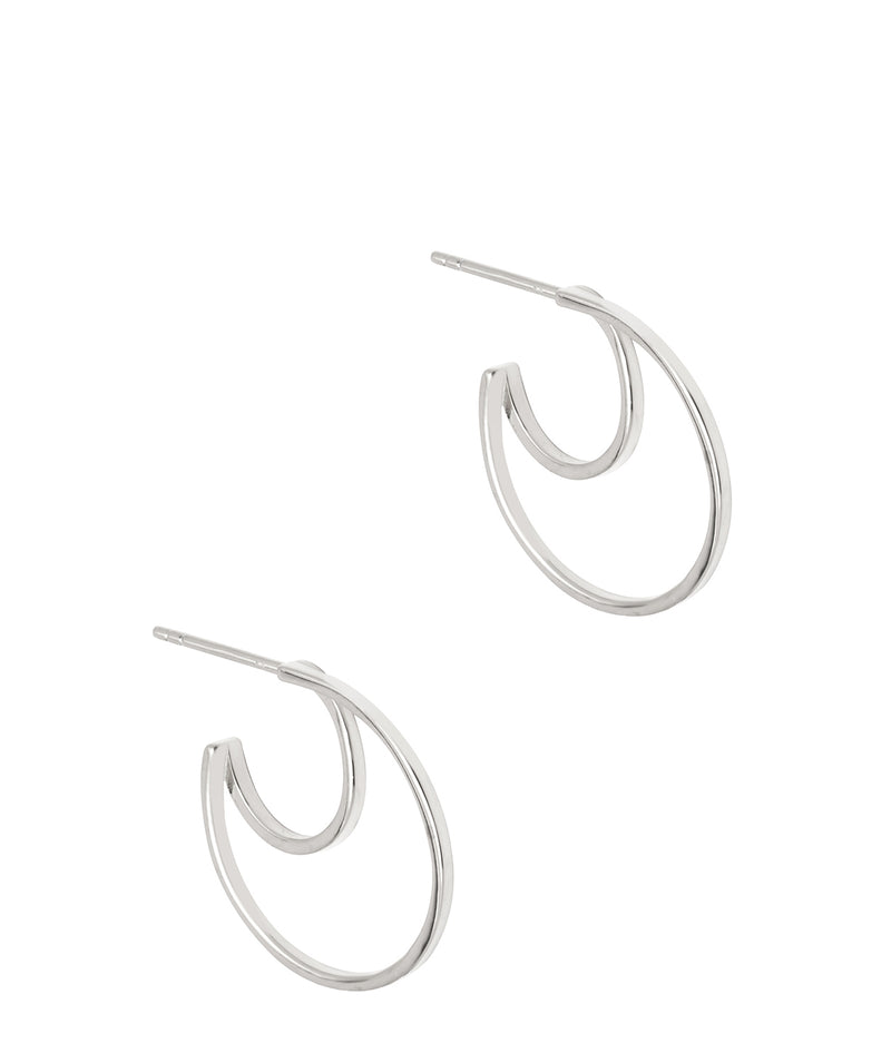 Gift Packaged 'Erika' 925 Silver Crescent Moon Hoop Earrings