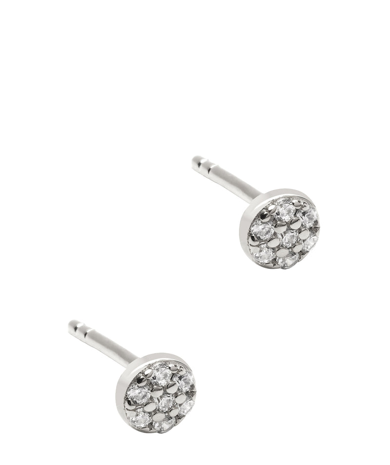 Gift Packaged 'Melanie' 925 Silver & Cubic Zirconia Round Stud Earrings