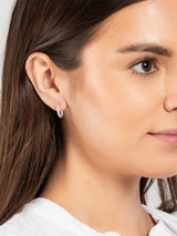Gift Packaged 'Karlee' 925 Silver Open Hoop Earrings