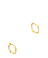 Gift Packaged 'Suzy' 18ct Yellow Gold Plated 925 Silver Square Hoop Earrings
