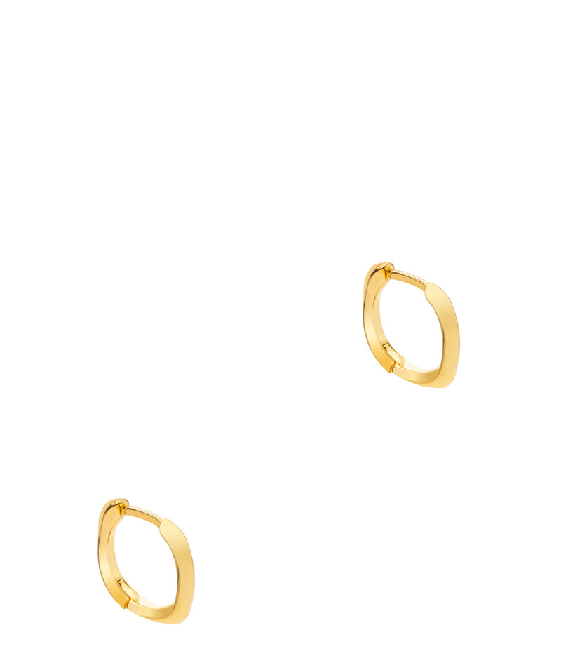 Gift Packaged 'Suzy' 18ct Yellow Gold Plated 925 Silver Square Hoop Earrings