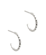 Gift Packaged 'Abbie' 925 Silver Geometric Open End Hoop Earrings