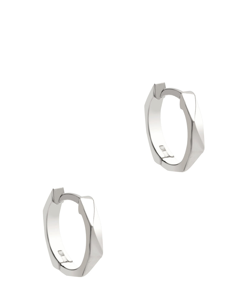 Gift Packaged 'Nancy' 925 Silver Geometric Hoop Earrings
