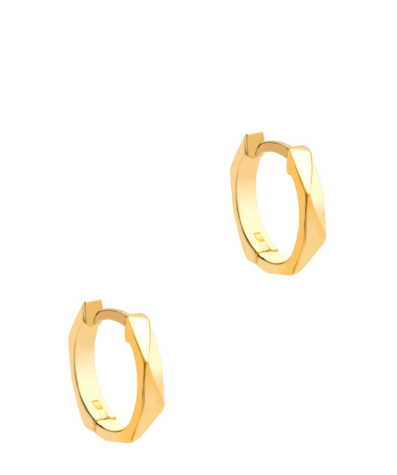 Gift Packaged 'Nancy' 18ct Yellow Gold Plated 925 Silver Geometric Hoop Earrings