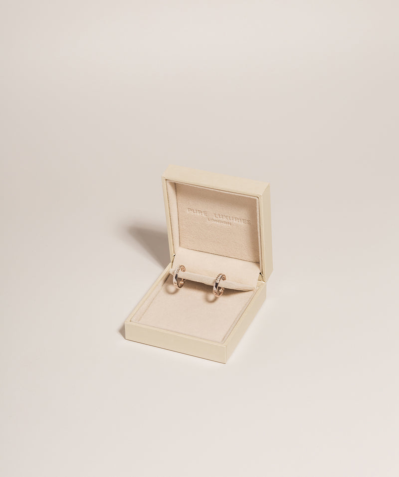 Gift Packaged 'Polly' 925 Silver & Cubic Zirconia Mini Hoop Earrings