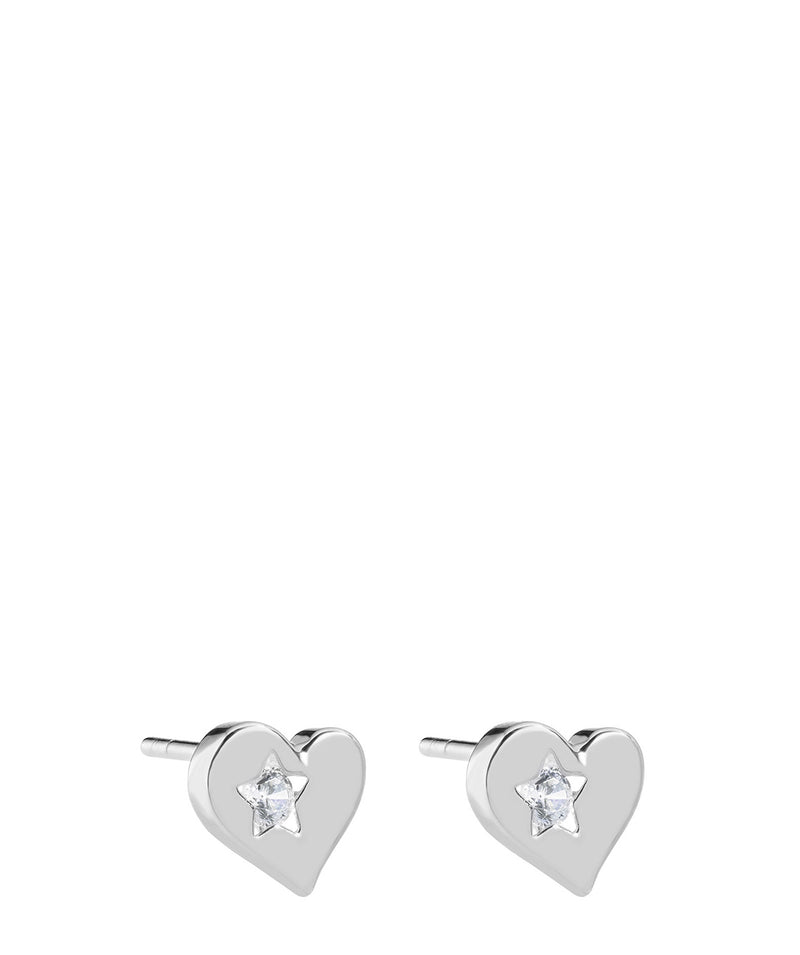 'Argentia' Sterling Silver Heart Earrings image 1