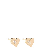 'Argentia' Gold Plated Sterling Silver Heart Earrings image 1