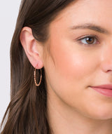 Gift Packaged 'Kimi' 18ct Rose Gold Plated Sterling Silver Coil Hooped Earrings