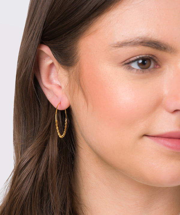 Gift Packaged 'Kimi' 18ct Yellow Gold Plated Sterling Silver Coil Hooped Earrings