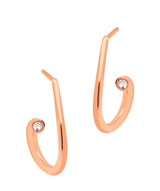 Gift Packaged 'Fabiana' 18ct Rose Gold Plated Sterling Silver Open Hoop Earrings
