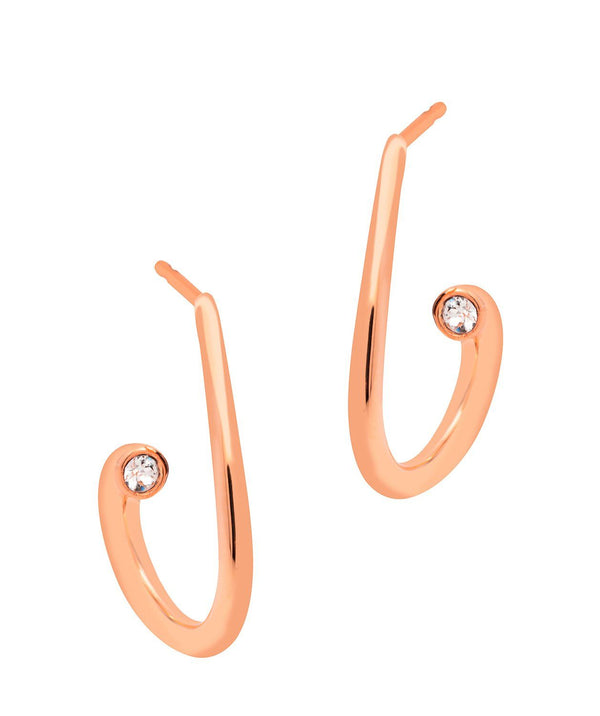 Gift Packaged 'Fabiana' 18ct Rose Gold Plated Sterling Silver Open Hoop Earrings