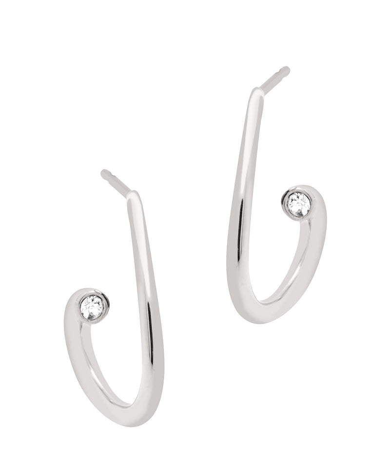 Gift Packaged 'Fabiana' Sterling Silver Open Hoop Earrings