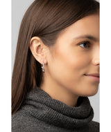 Gift Packaged 'Fabiana' Sterling Silver Open Hoop Earrings