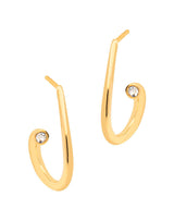 Gift Packaged 'Fabiana' 18ct Yellow Gold Plated Sterling Silver Open Hoop Earrings