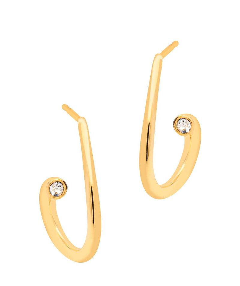 Gift Packaged 'Fabiana' 18ct Yellow Gold Plated Sterling Silver Open Hoop Earrings