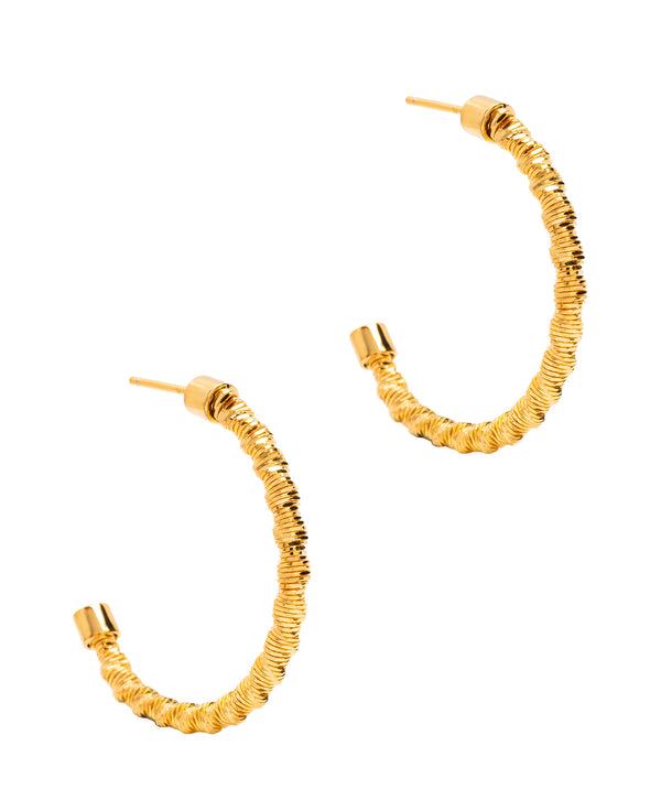 Gift Packaged 'Zofia' 18ct Yellow Gold Plated Sterling Silver Twist Half Hoop Earrings