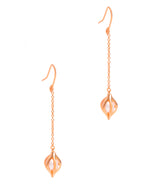 Gift Packaged 'Emanuella' 18ct Rose Gold Plated Sterling Silver Pearl Drop Earrings