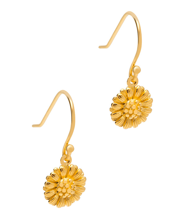 Gift Packaged 'Jemila' 18ct Yellow Gold Plated 925 Silver Daisy Drop Earrings