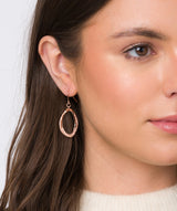 Gift Packaged 'Soraya' 18ct Rose Gold Plated Sterling Silver Pendant Earrings