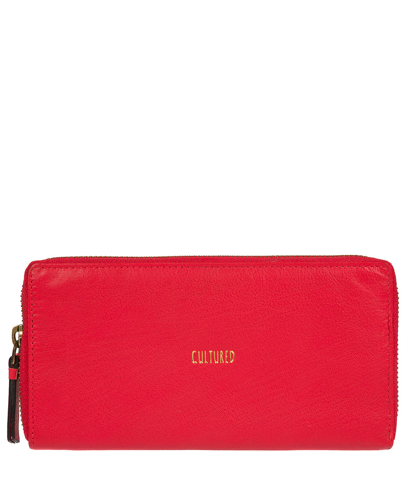 'Ariana' Red Leather RFID Purse