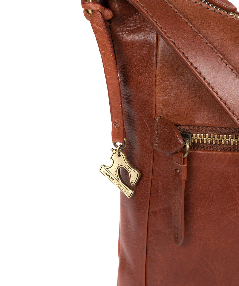 'Kay' Whiskey Leather Cross Body Bag Pure Luxuries London