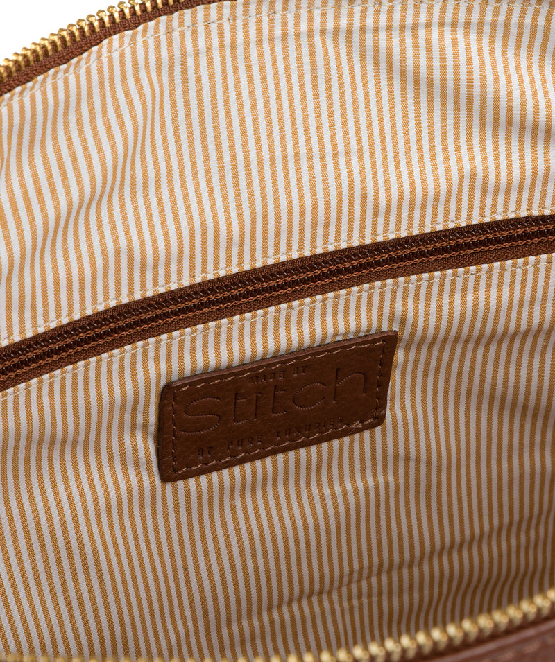 'Ellis' Cognac Leather Tote Bag image 4