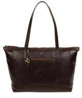 'Ellis' Dark Chocolate Leather Tote Bag  image 1