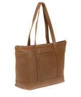 'Ellis' Dark Tan Leather Tote Bag image 5