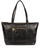 'Ellis' Ebony Leather Tote Bag image 1