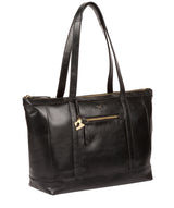 'Ellis' Ebony Leather Tote Bag image 3