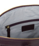 'Ellis' Plum Leather Tote Bag image 4