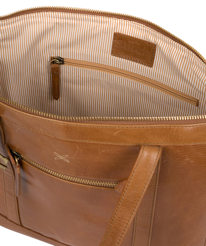 'Ellis' Saddle Leather Tote Bag image 4