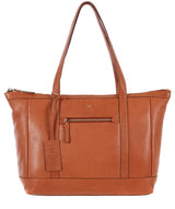 'Ellis' Toffee Leather Tote Bag