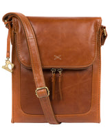 'Sophia' Bourbon Leather Cross Body Bag