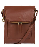'Sophia' Cognac Leather Cross Body Bag image 1