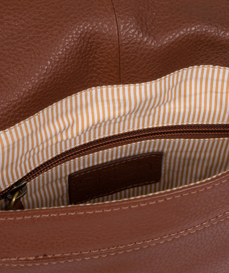 'Sophia' Cognac Leather Cross Body Bag image 5