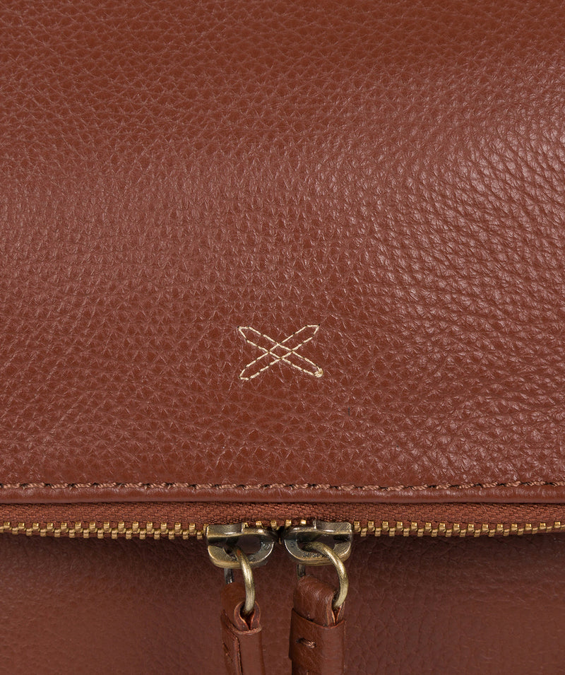'Sophia' Cognac Leather Cross Body Bag image 6