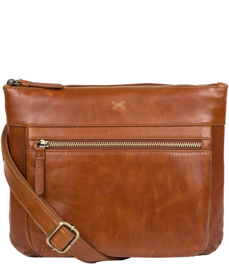 'Victoria' Bourbon Leather Cross Body Bag