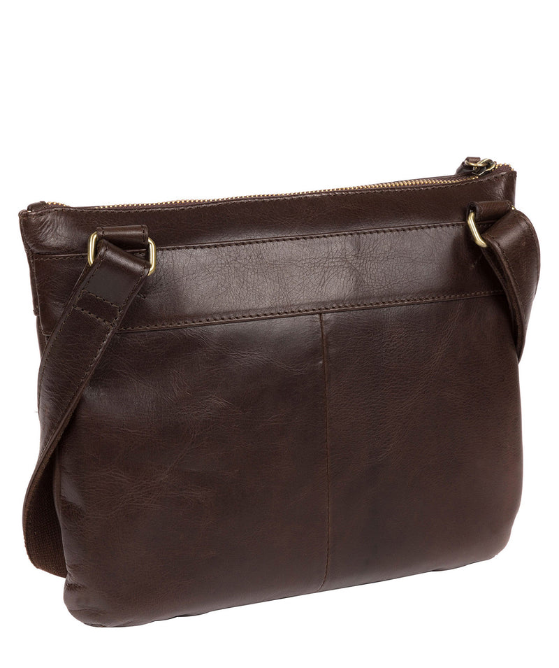 'Victoria' Dark Chocolate Leather Cross Body Bag