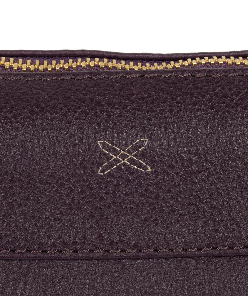 'Victoria' Plum Cross Body Bag Pure Luxuries London