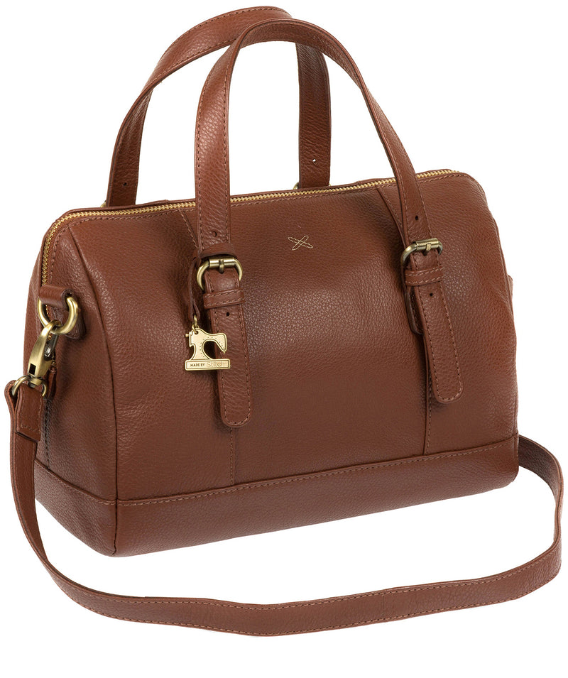 'Hayley' Cognac Leather Handbag Pure Luxuries London
