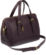 'Hayley' Plum Leather Handbag image 3